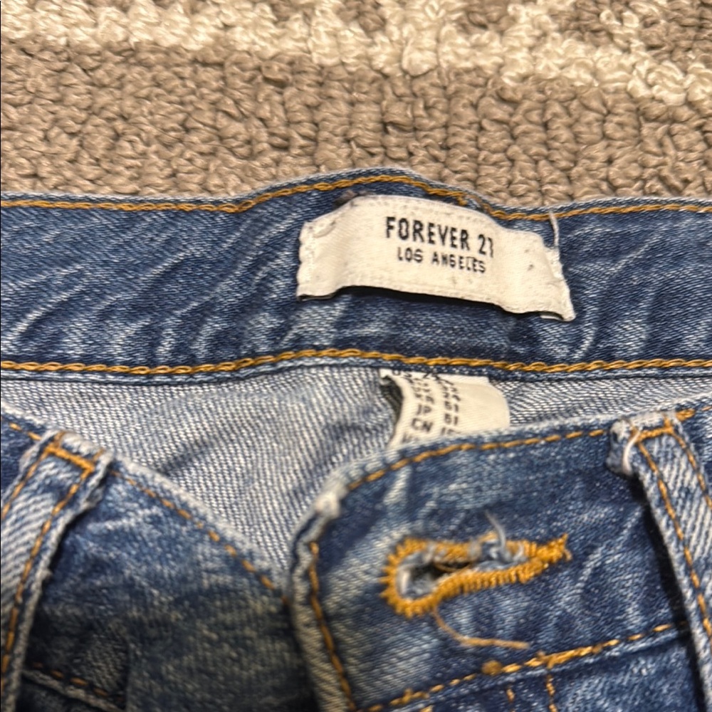 Distressed Blue Jeans - Picture 3 of 5